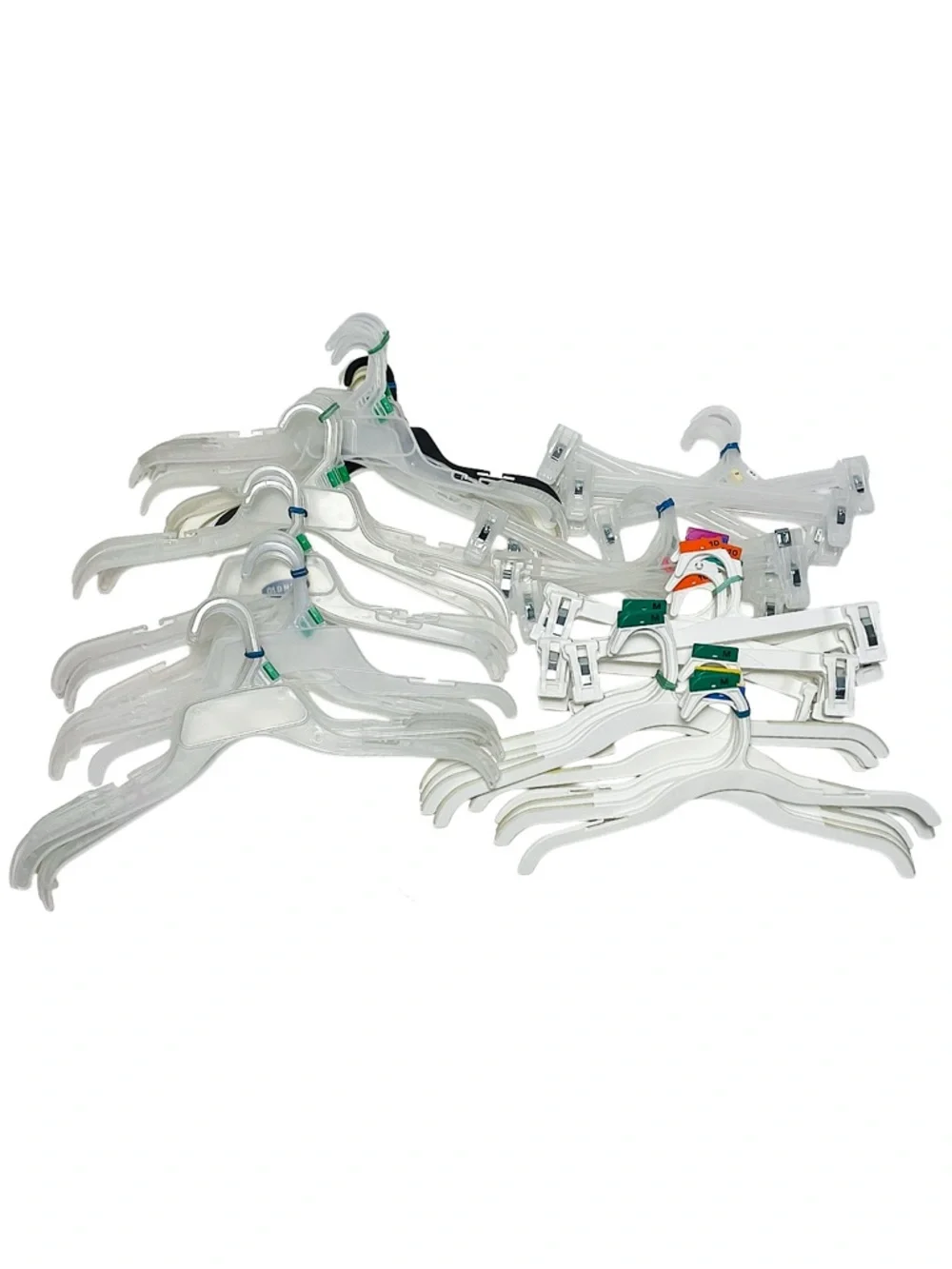 65 Adult Retail Hangers Lot Shirt Pants Clip Closet Organization